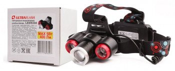 Фонарь налобный аккумуляторный Ultraflash LED5334
