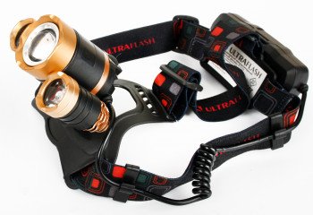 Фонарь налобный аккумуляторный лазеродиодный Ultraflash E1333