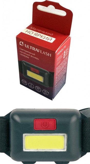 Фонарь налобный на батарейках Ultraflash LED5356
