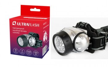 Фонарь налобный на батарейках Ultraflash LED5352