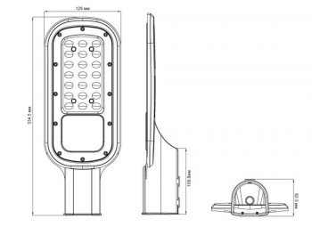 Уличный светильник Ultraflash THL-1003, 30 Вт., 5000К.
