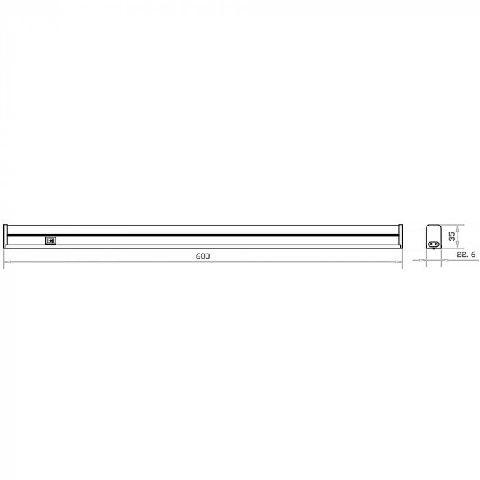 Светодиодный линейный светильник Ultraflash LWL-2013-08CL, 8 Вт., 4000К.