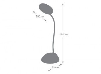 (пустой) Ultraflash UF-744 C05 зеленый (Led, светильник настольный, 6Вт, 3 цвет.темп., димм., аккум.)