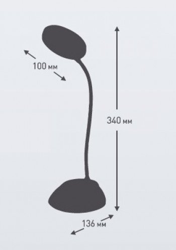 (пустой) Ultraflash UF-744 C05 зеленый (Led, светильник настольный, 6Вт, 3 цвет.темп., димм., аккум.)