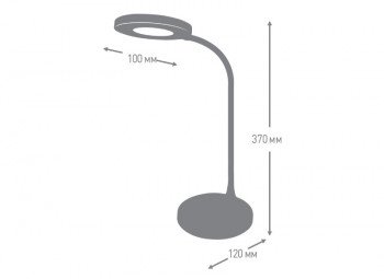 (пустой) Ultraflash UF-745 C16 светло-зеленый (Led, светильник настольный, 7Вт, 6500К, димм., аккум.)