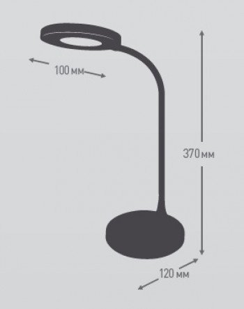 (пустой) Ultraflash UF-745 C16 светло-зеленый (Led, светильник настольный, 7Вт, 6500К, димм., аккум.)