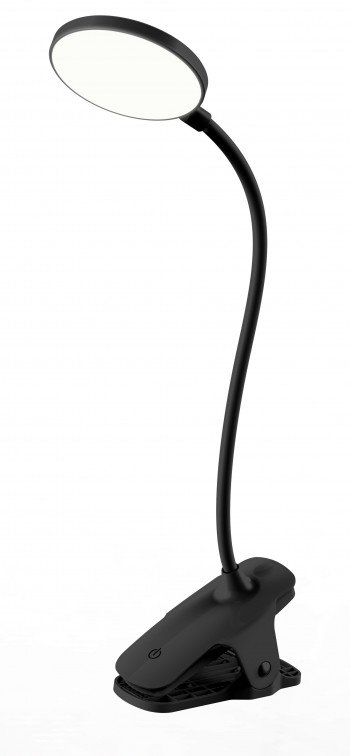(пустой) Ultraflash UF-747  C02 черный (Led, светильник настольный, 6Вт, 6000K, 3 ур.яркости)